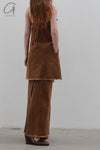 OUDE WAAG Washing Cowboy Deolition Dress OW-23SS-DS03 reddish brown